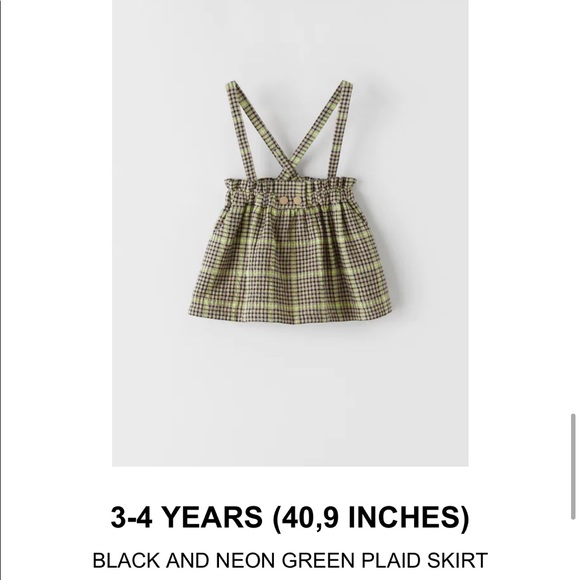 NWT Zara Baby Plaid Skirt 3-4y - Picture 3 of 4